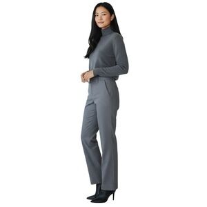 Gap Tailored Straight Fit Pinstripe Dress Pant Gray 29x30 Structured Crisp Sleek